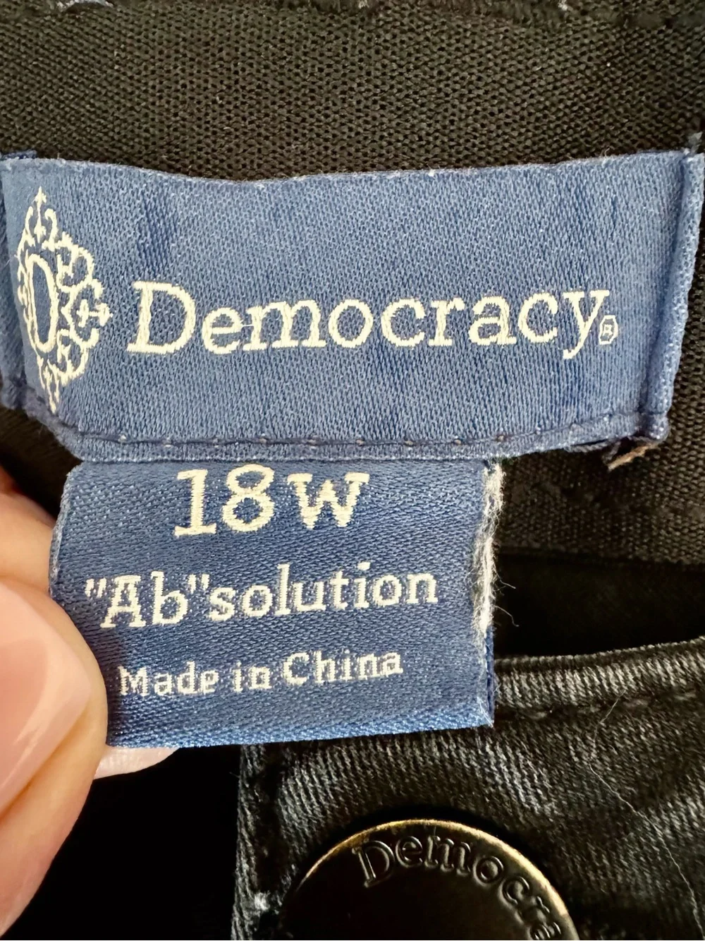 Democracy Ab Solution Black Bootcut Jeans Size 18W - Picture 6 of 10